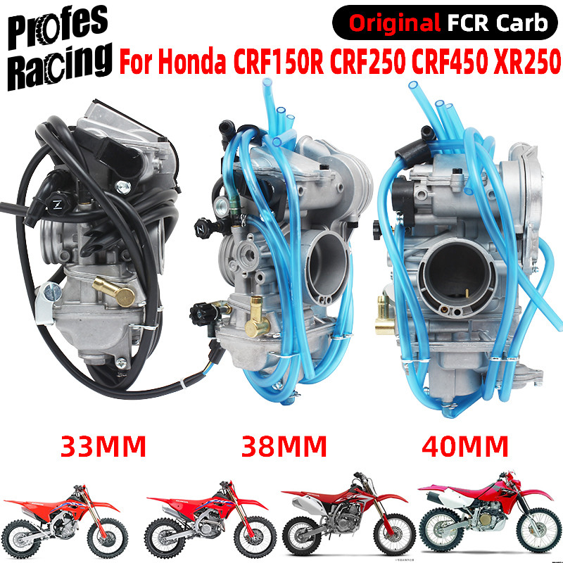Karburator Asli Sepeda Motor FCR33 FCR38 FCR40 FCR33mm 38Mm 40Mm Keihin untuk Mesin Honda CRF150R CR
