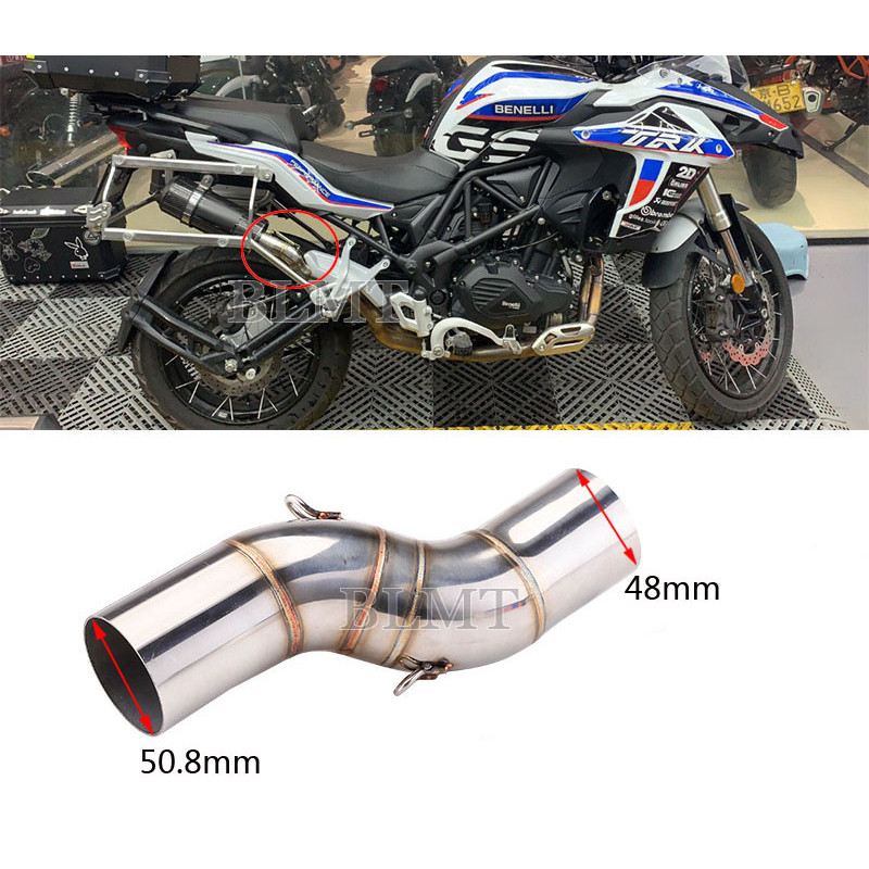 Untuk Benelli TRK502X TRK 502X 2018-2021 Knalpot Motor Escape Moto AK Peredam Suara dengan Pipa Slip