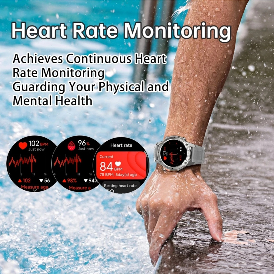 RB2233 skmei smartwatch dm56 pria gps jam tangan Map 5ATM anti air jam tanganAMOLED Layar Altitude