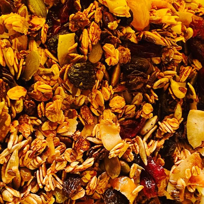 

Granola Mixed 250 Gram(Cranberry,Golden Dark Raisin,Seed,Oat)