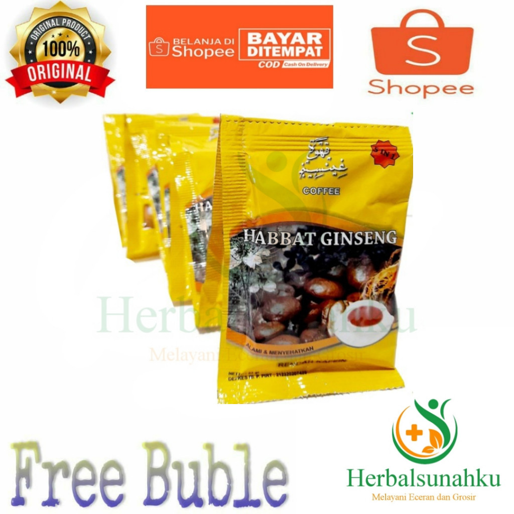

RATU PAKET Kopi 5 in 1 Habbat Gingseng Coffee El-iman ORIGINAL (30 Sachet)