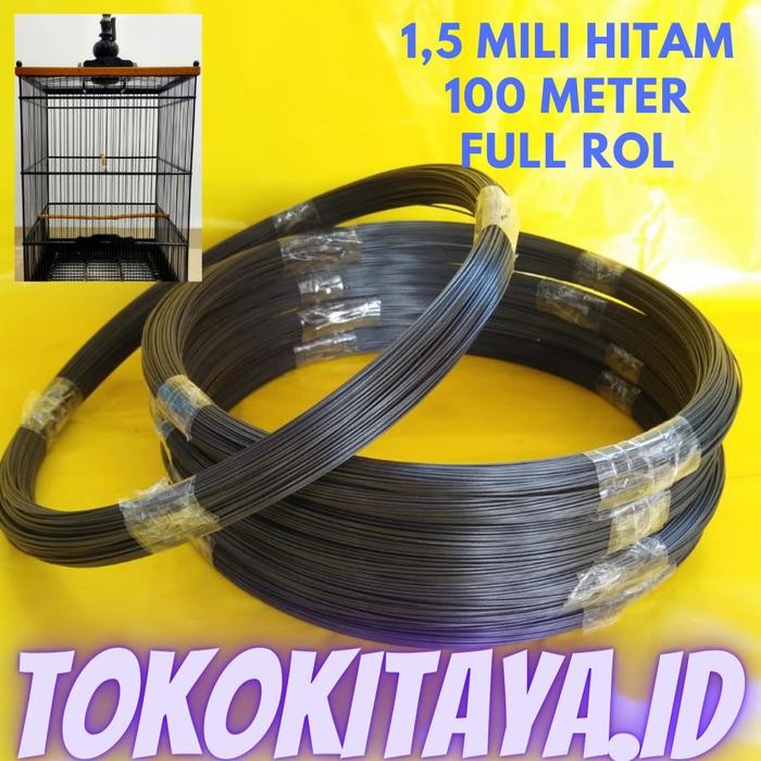 Jeruji sangkar Fiber 1,5 mm Hitam Ruji untuk kandang / sangkar burung