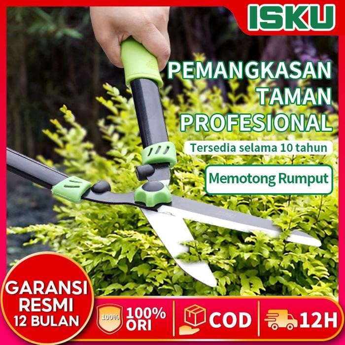 ISKU Gunting Rumput Taman Gunting tanaman gunting pangkas daun rumput dahan ranting gunting ranting