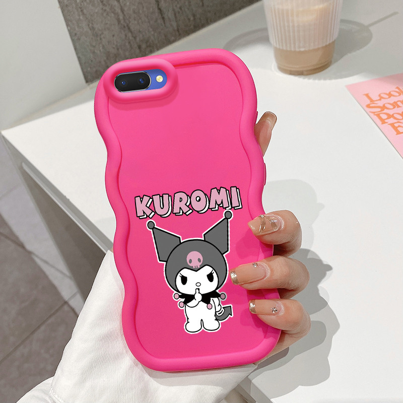 Casing Untuk OPPO A5 A3s A12E Realme C1 Case Casing Kelinci hitam pola Kasing HP Kesing Silikon Soft