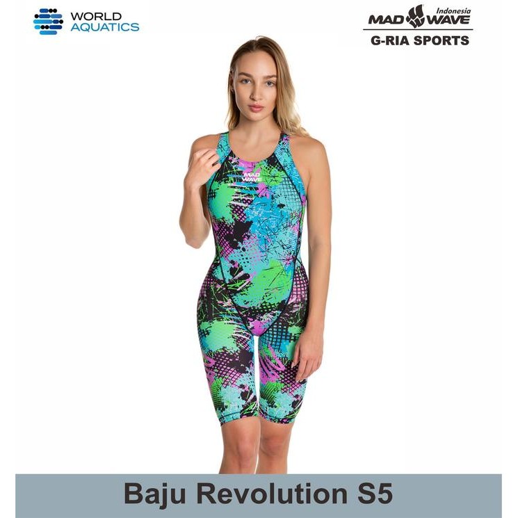 Terlaris Original Mad Wave Revolution S5 Racing Swimsuit ( Baju Kompetisi Renang )