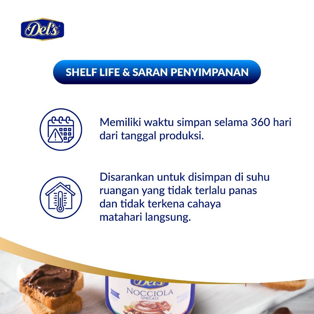 

[FREE ONGKIR] Bundling Hemat - Del's Nocciola Chocolate Hazelnut Spread / Selai Hazelnut - 320Gr [10