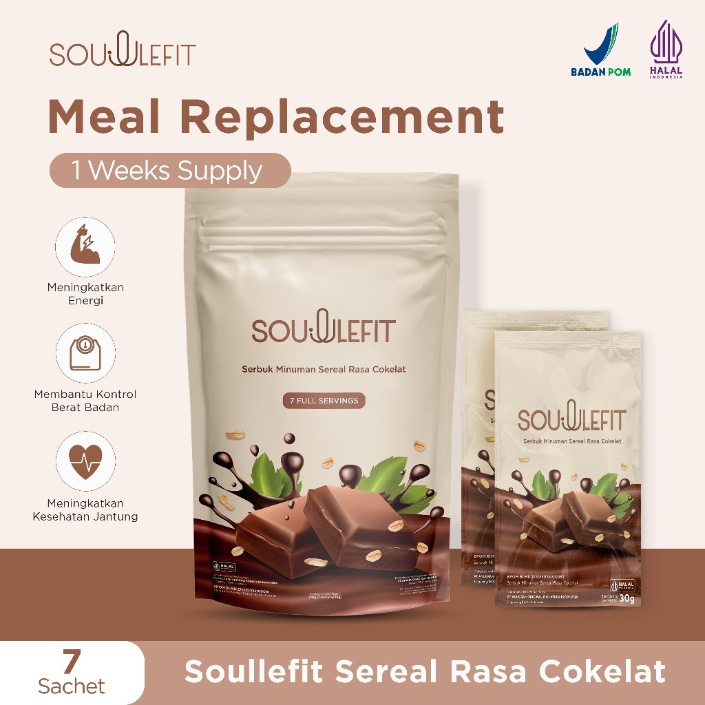 

Soullit Meal Replacement Choco Flavor 7 Sachet