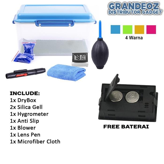 DRY BOX STANDART + CLEANING SET DryBox Camera Kamera Kotak Penyimpanan Anti Jamur Lensa Blower