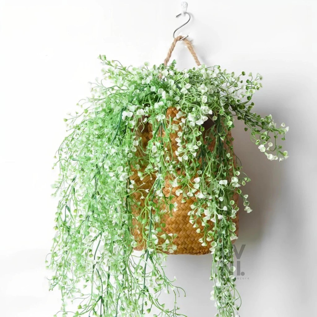 ID DAUN ANGGREK JUNTAI PLASTIK TANPA POT BUNGA RAMBAT SINTESIS TANAMAN HIAS DAUN ANGGREK JUNTAI