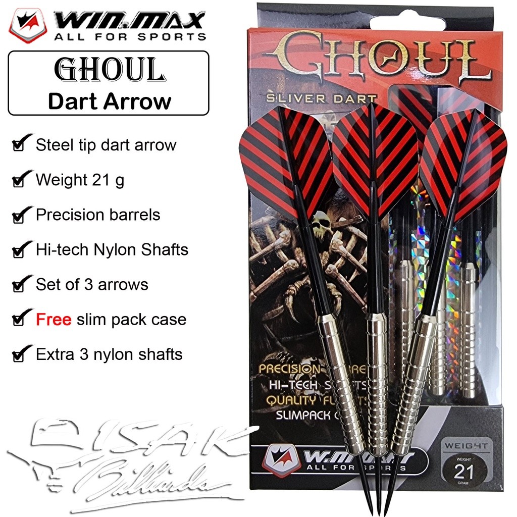 Dart Arrow WinMax Ghoul 21g Set - Steel Tip Panah Jarum Darts Dartboard
