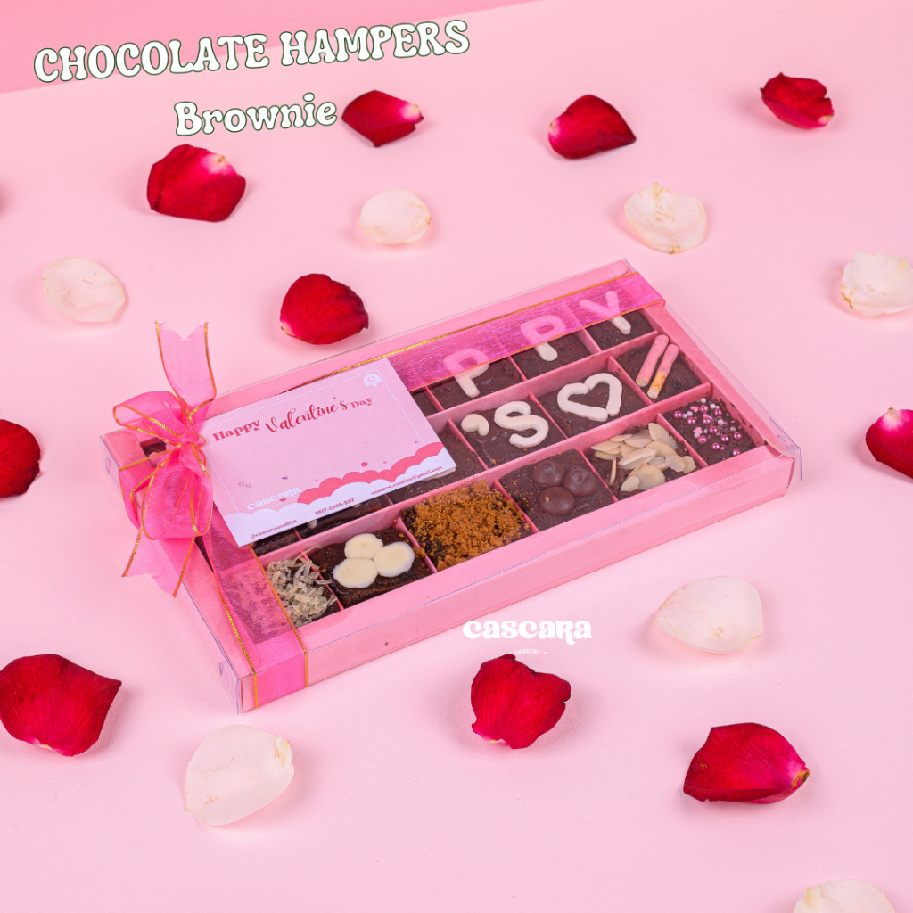 

Cascara Cookies - Valentine Hampers Fudgy Brownies Custom Kue Cokelat Ultah Tulisan Huruf Sekat 18pc