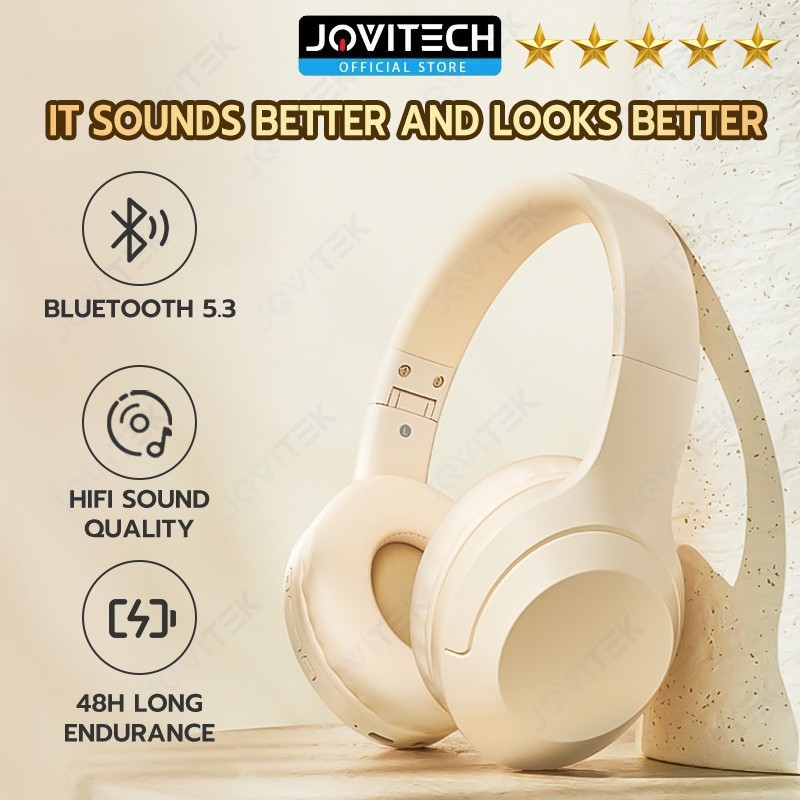 NEW PRODUCT JOVITECH HEADPHONE BLUETOOTH WIRELESS EARPHONE BLUETOOTH 5.3 HIFI SOUND QUALITY