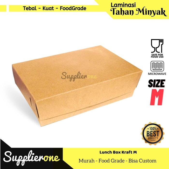 

Lunch Box Paper Isi 50 Pcs / Paper Lunch Box / Lunch Box / Lunch Box M / Kemasan Ayam Geprek