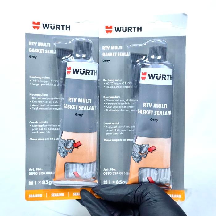 Ready- Rtv Silicone Sealant Grey Wurth - Sealant Abu-Abu Wurth 85Gr