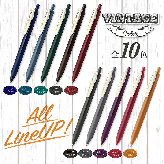 

Zebra Sarasa Clip 0.5 mm Gel Pen Bolpen Gel Vintage 5 Color Set