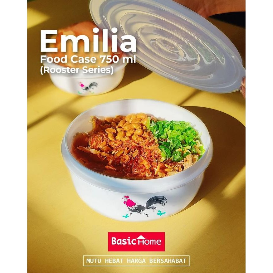 

Tempat Makanan Microwave Safe, Mangkok Tutup, Kotak Makanan, Emilia & Melita Food Case Basic Home