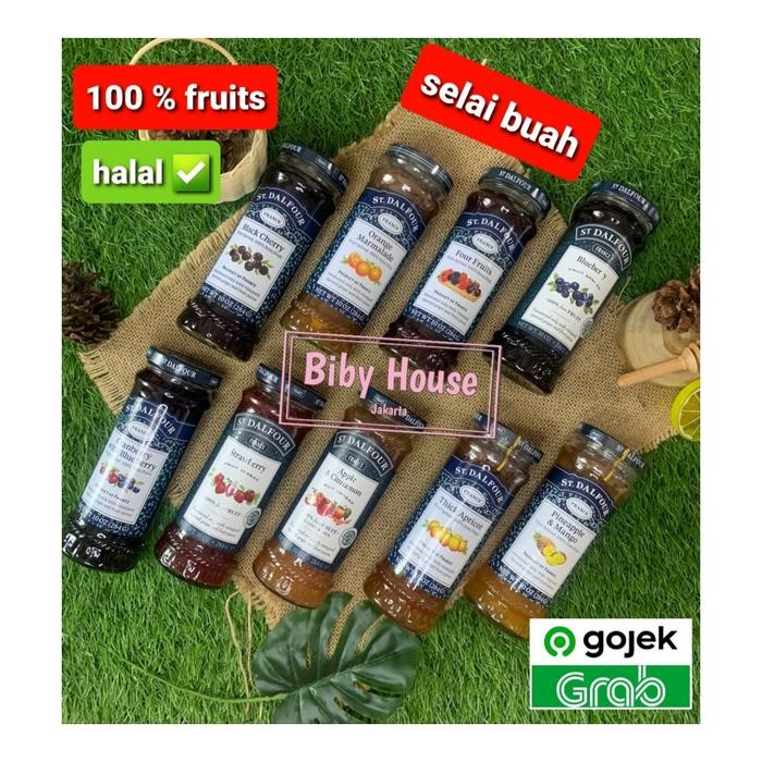 

JTTOP" SELAI BUAH ST DALFOUR 284 GR 100 % FRUIT SPREAD ORIGINAL HALAL