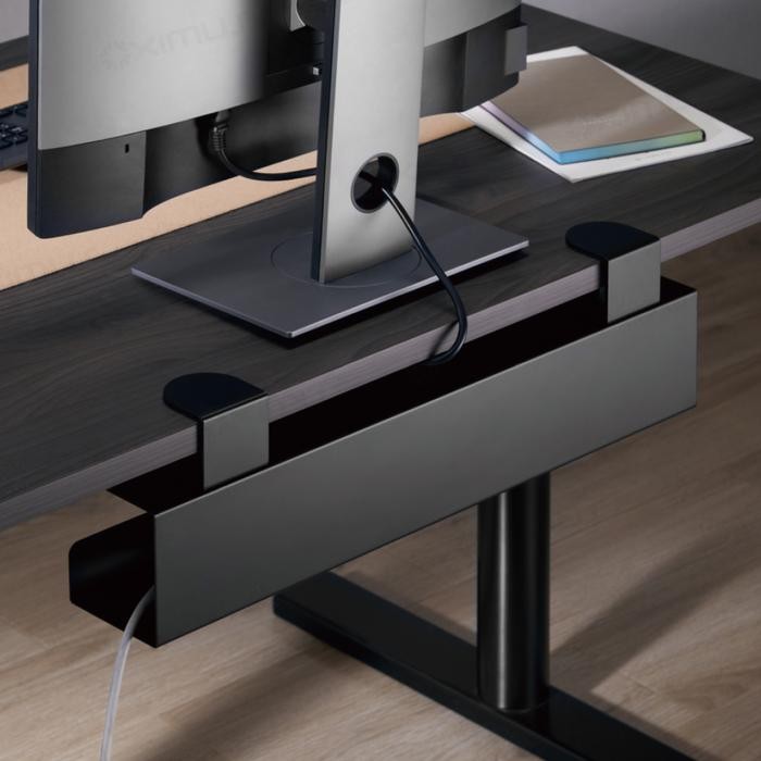 

UNDERDESK CABLE MANAGEMENT CLAMP-ON TRAY ORGANIZED LARGE STORAGE CAPACITY OXIMUS C85 RAPI DAN