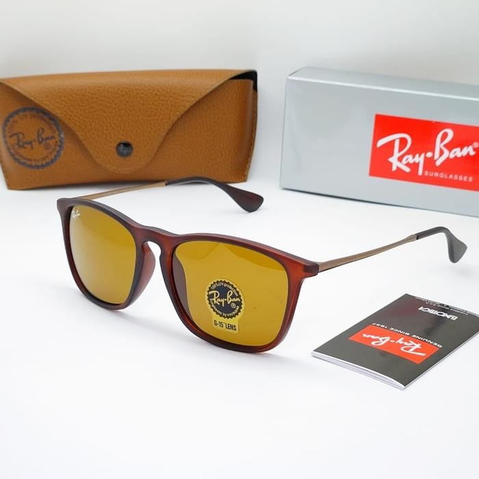 Sunglass Kacamata Rb Chris 4187 Glass Lens - Brown #Gratisongkir #Sale #Discount