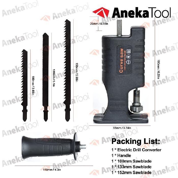 Adapter Jigsaw Gergaji Mesin Adapter reciprocating Jigsaw Konverter