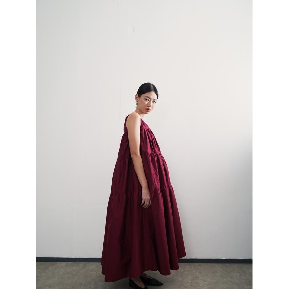 Pafon Joel Dress - Maroon Pafon