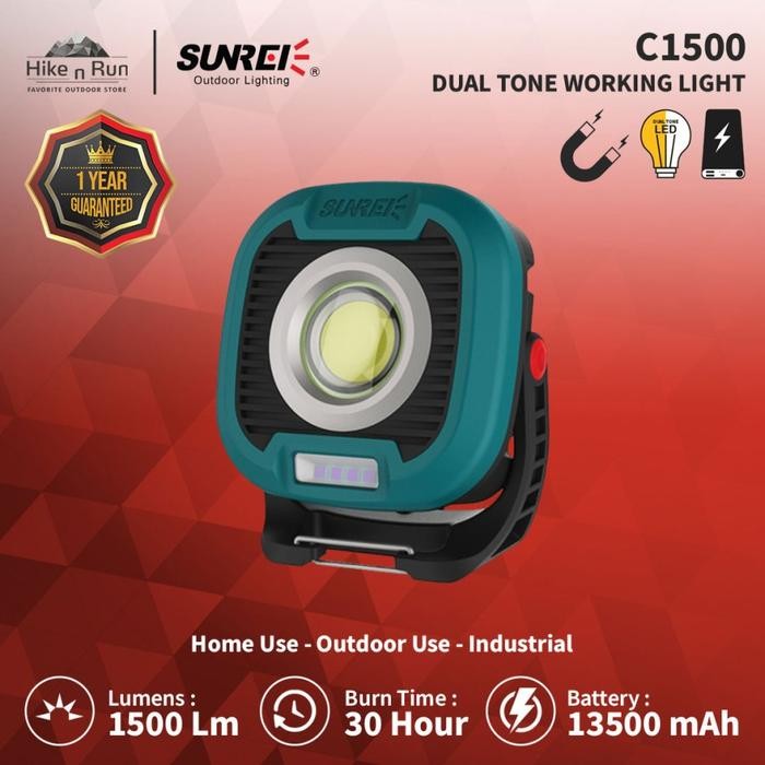 Termurah Lampu Serbaguna Sunrei C1500 Mini Camping Light