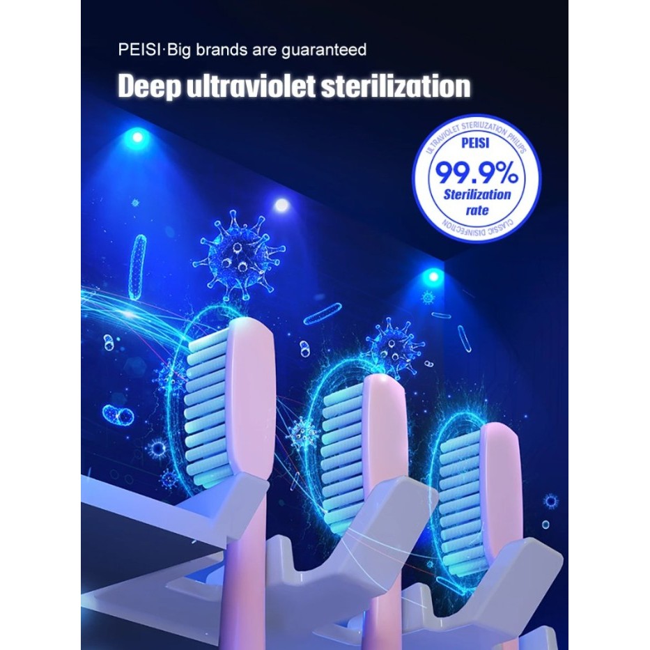 UV Toothbrush Holder Rechargeable Fast Drying Wall Mounted Toothbrush