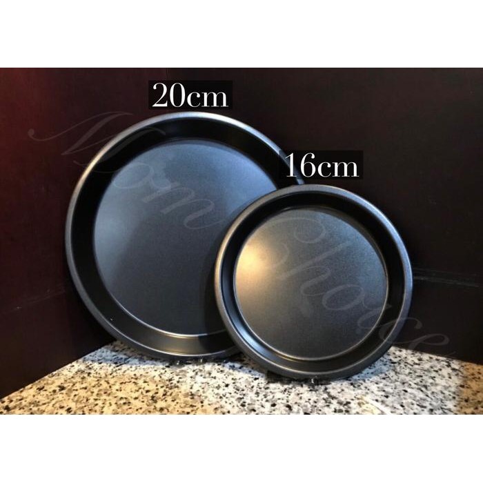 Loyang Adonan Pizza Pan 16cm 20cm Teflon Anti Lengket Bahan Tebal