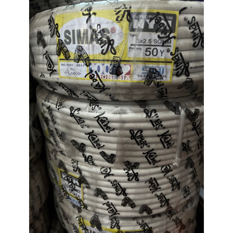 KABEL SIMAS 3x2.5 NYM SNI 50 yard murah