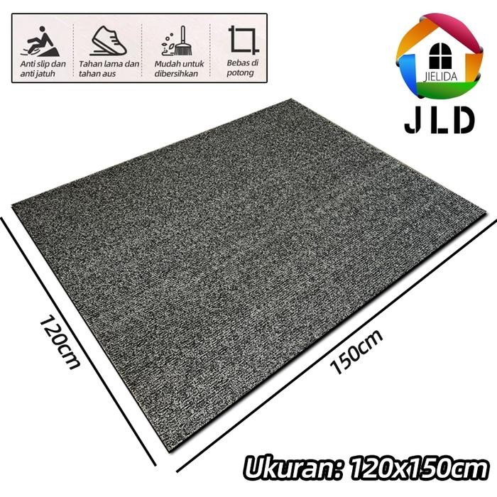 Jielida Keset Karpet Pvc Mie Bihun 150 X 120Cm Tebal 16Mm Keset Anti Slip 2 Warna