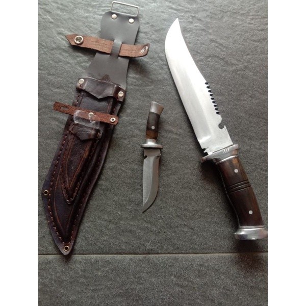 viral Pisau Beranak Rambo Baja Per Gagang Besar