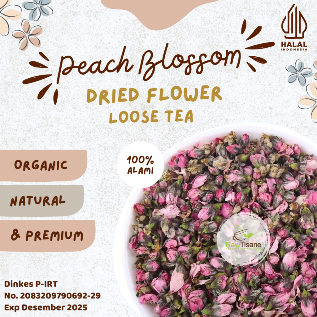 

RAW TISANE Peach Blossom Flower Tea / Teh Bunga Persik Isi 100 Gram