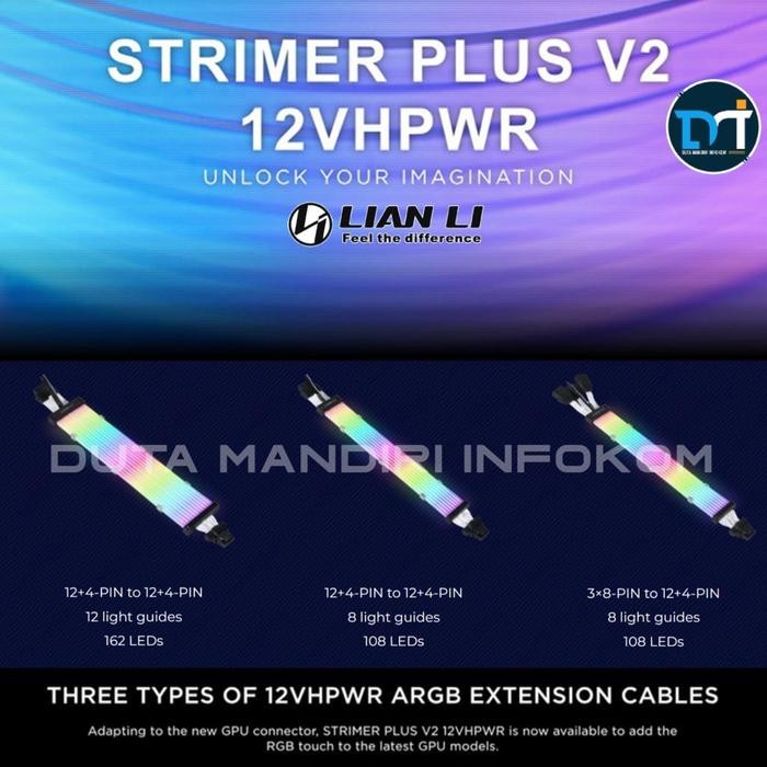 TERLARIS Lian Li Strimer Plus V2 12VHPWR TO 12VHPWR I 3x8Pin PCIe Extension SALE