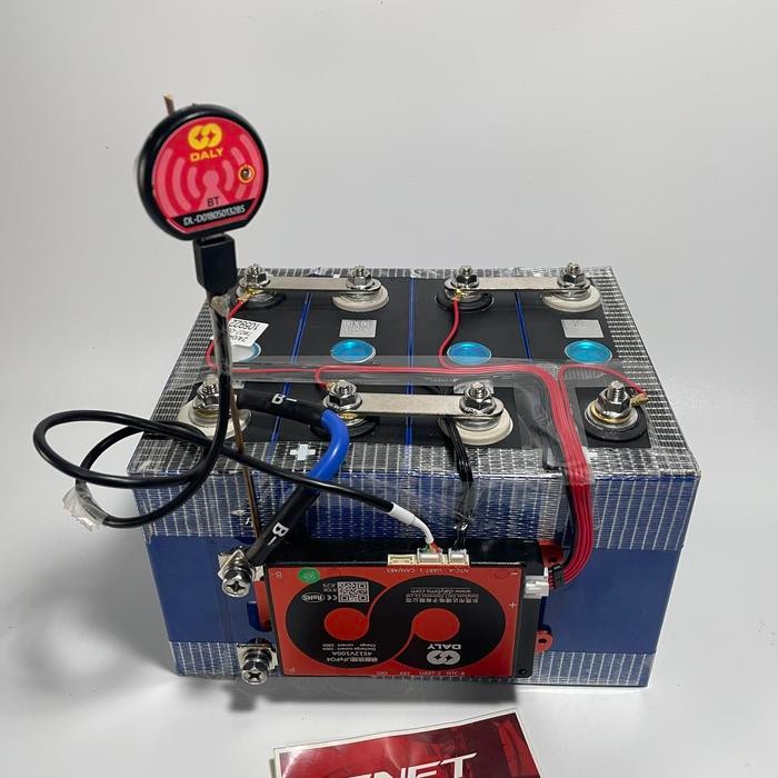TERLARIS Battery Batre Lifepo4 12V 24V 48V 64V 100Ah dengan DALY BMS SMART 4S 8S 16S Bluetooth BATRE