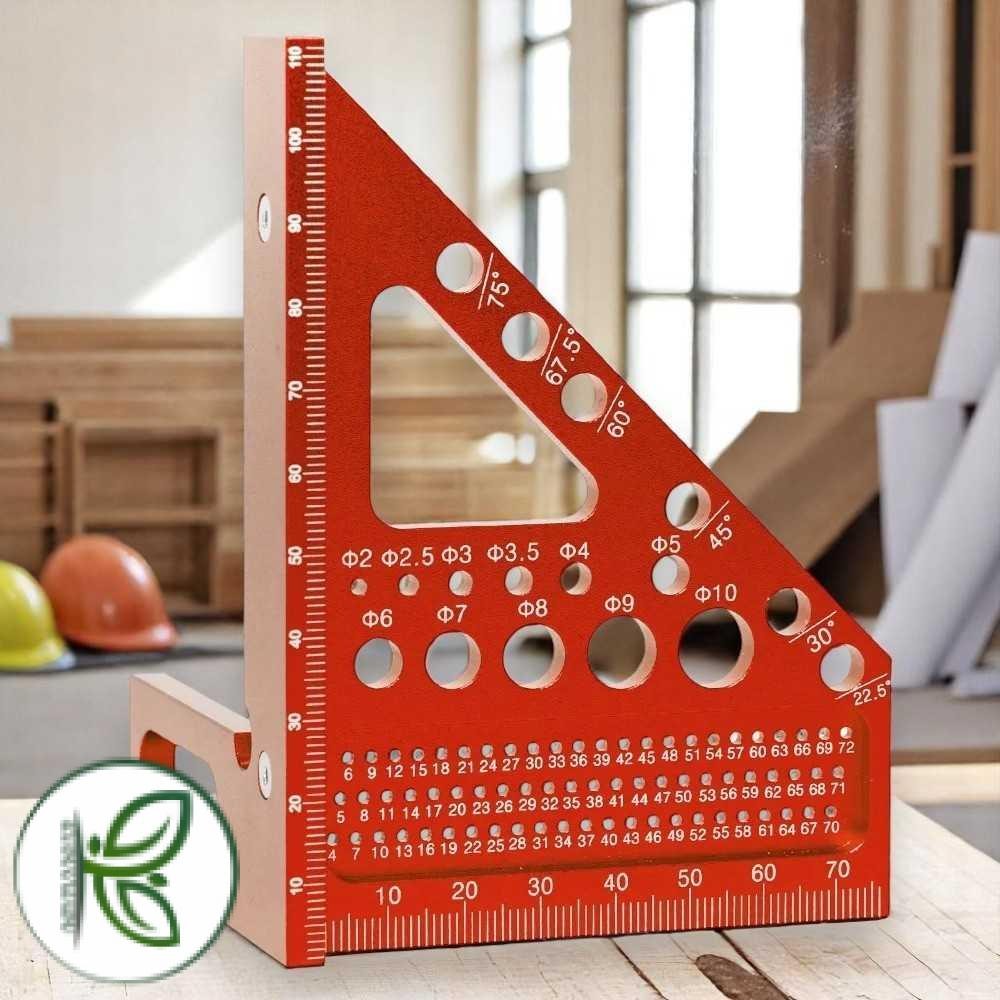 

GDART Penggaris Siku Multifungsi 3D Woodworking Ruler Hole Marking - GD3