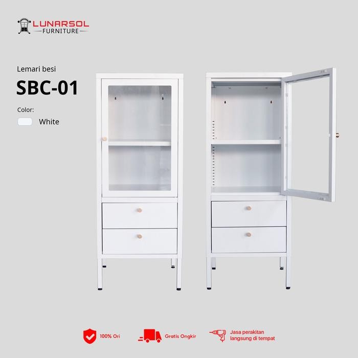 

LUNARSOL Furniture Lemari Pajangan Besi Lemari Arsip Lemari Pajang Lemari Buku Besi SBC