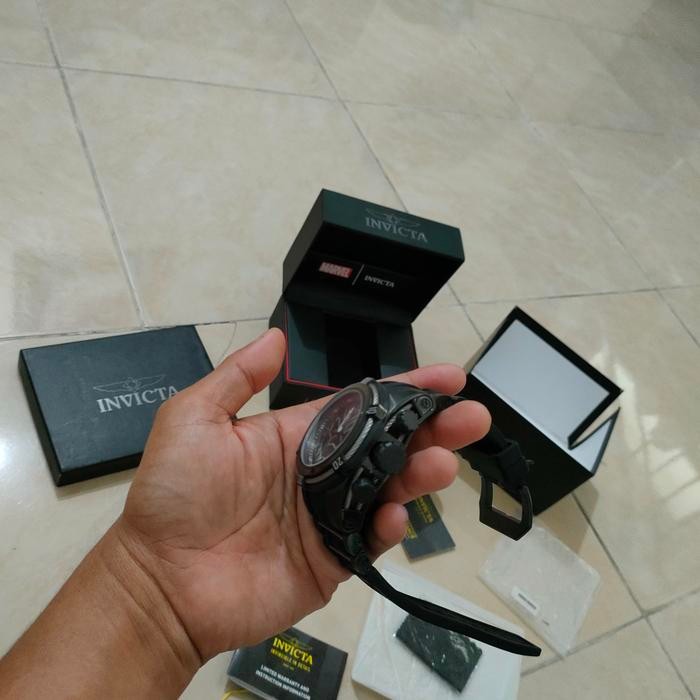 Invicta Marvel Black Panther Men'S Full Black Limited Edition Watch Kode 064