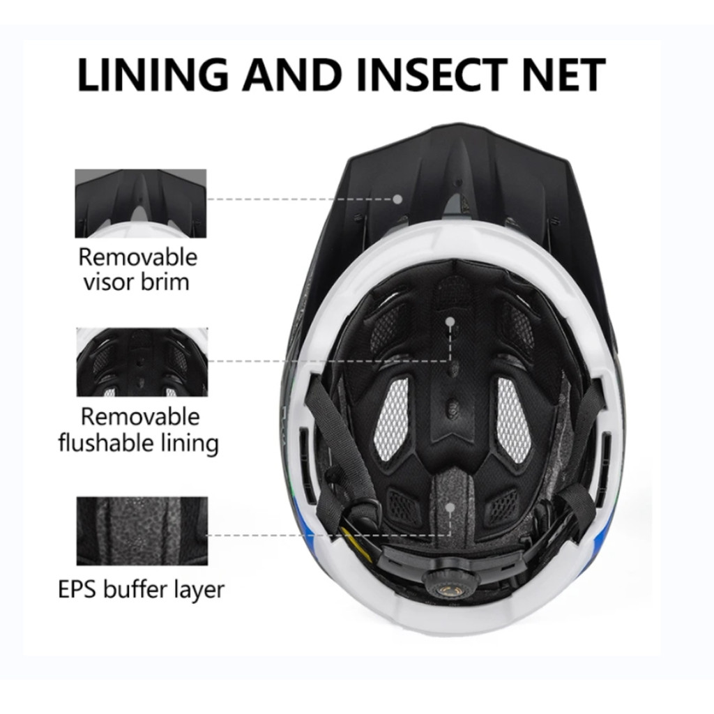 Riding Helmet And Face Mask MTB Full Face Helmet Man Woman Bike Helmet Motocross Off-Road Safety Hel