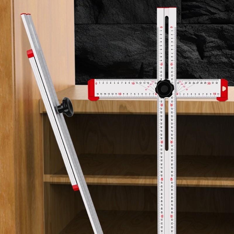 Drilling Positioning Ruler Woodworking Scriber Tool Ruler