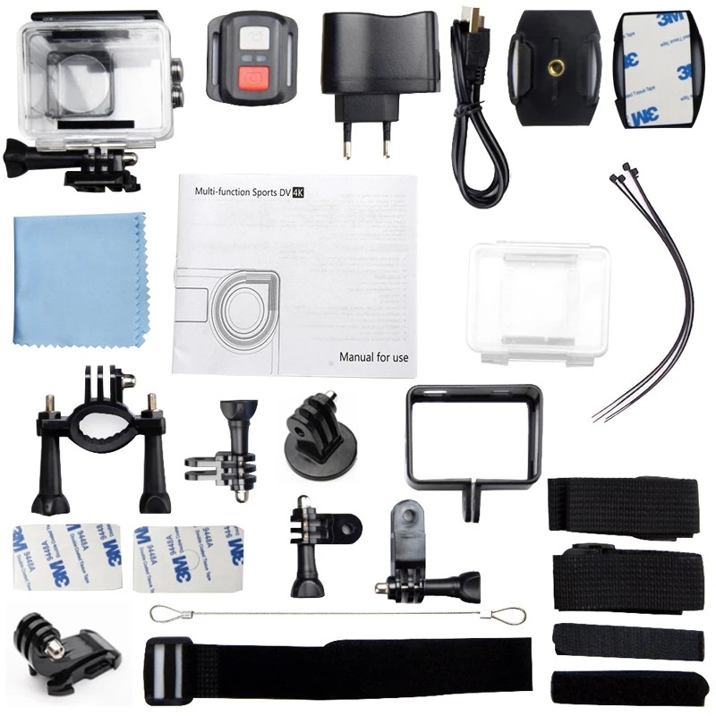 4K Ultra HD Ation a Double IPS LD WiFi 20MP 170D Webam DVR 30M Waterproof Sport DV Helmet Video a