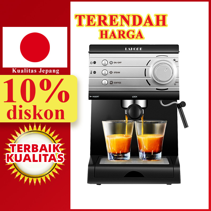 Stok Siap PakaiLAHOME Mesin Kopi Espresso Mini Alat Kopi Espresso Mesin Kopi Donlim Espresso