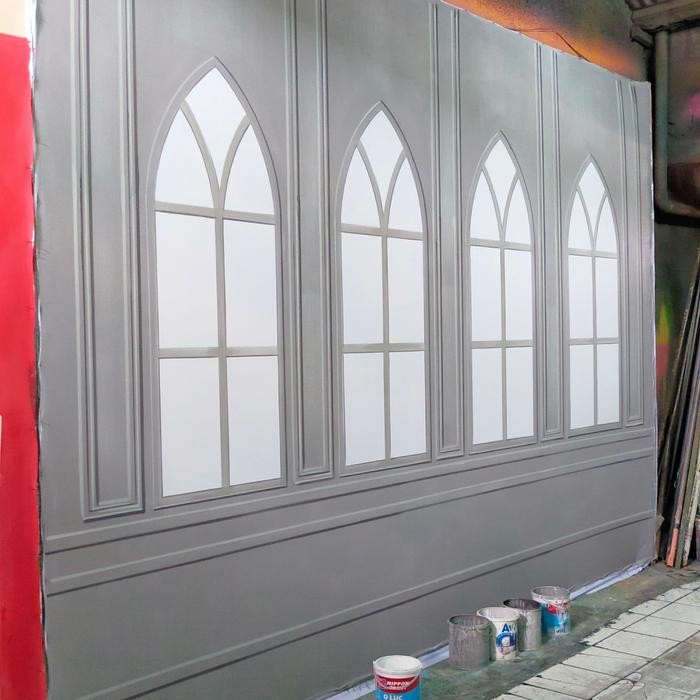 background studio foto motif jendela abu2 UK 4x3m Promo