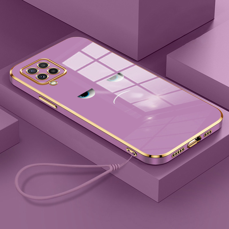 Casing Hp Untuk Samsung Galaxy A22 M22 Case Casing Softcase daun Maple HP Kesing sisi berlapis baru 