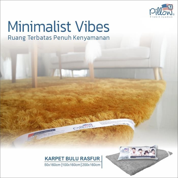 Karpet Bulu Rasfur 160x100x5 Tebal Matras Lantai Pillow 109