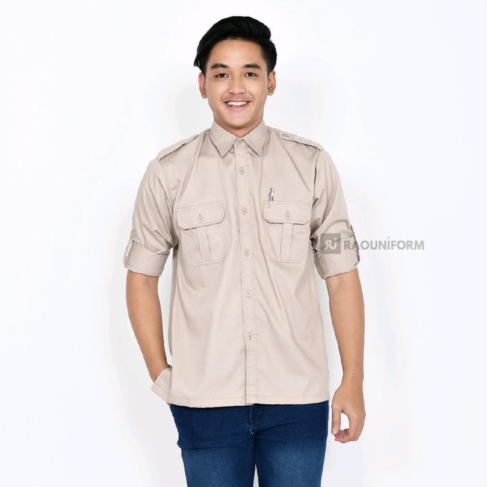 Seragam Pdl/Kemeja Pdl/Baju Pdl Lapangan/Kemeja Kantor Pria/Pakaian Pria/Kemeja Seragam Kerja/Baju