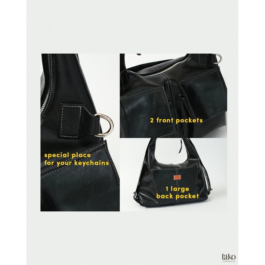 ASLI Tako Bag - Shoulderbag and Backpack - Miki Multifunctional Tas Bahu dan Ransel Muat Laptop