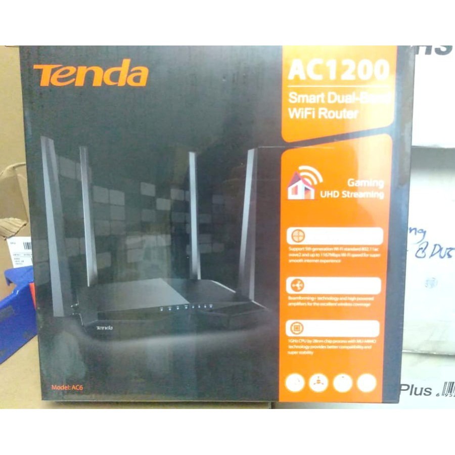 LL TENDA AC6 AC1200 Smart Dual-Band Wi-Fi Wireless Router V5 Dw6