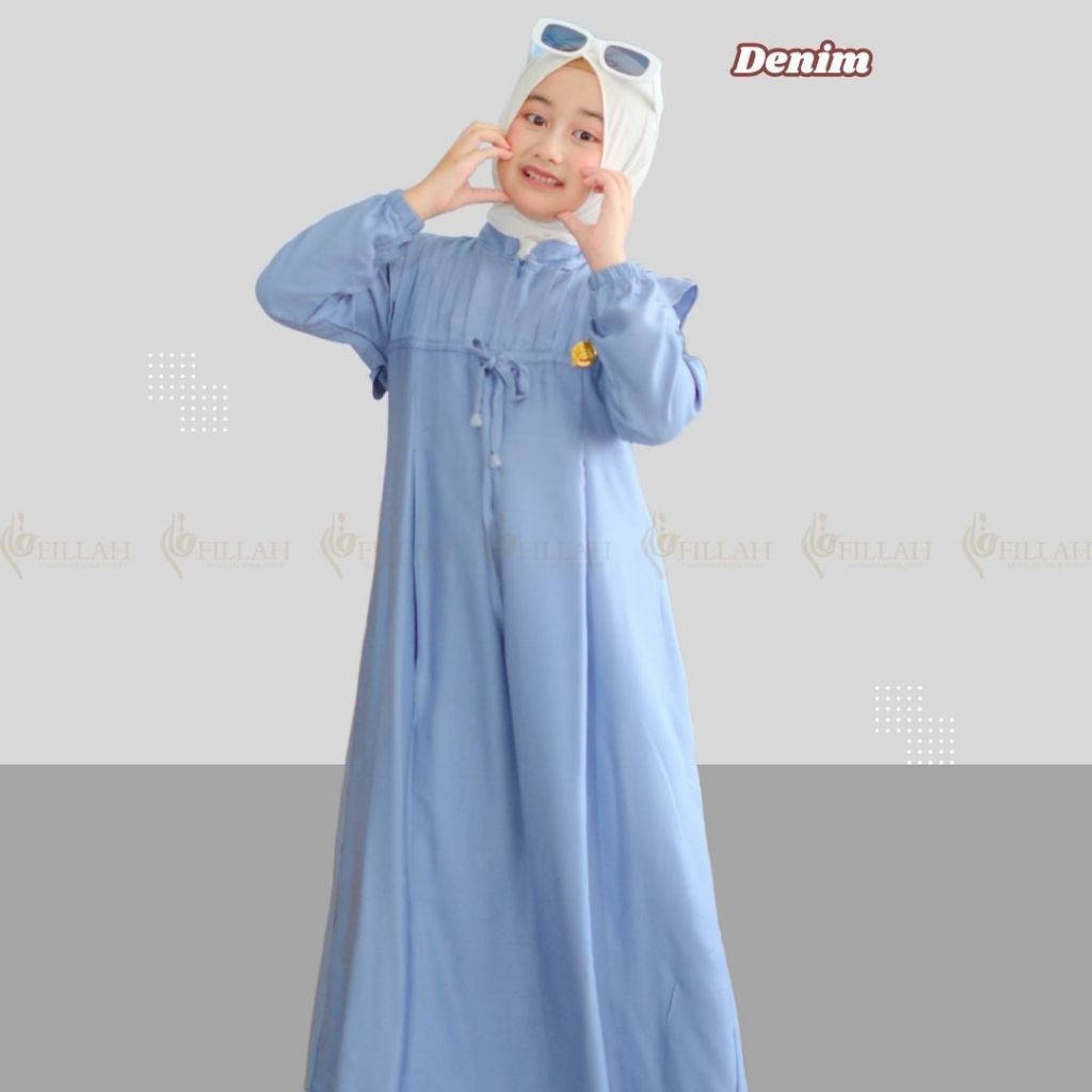 Gamis Anak Perempuan Ghamis Lebaran Cewek Syari Pondok Pesantren Gams Anak Umur 345678910111213Tahun