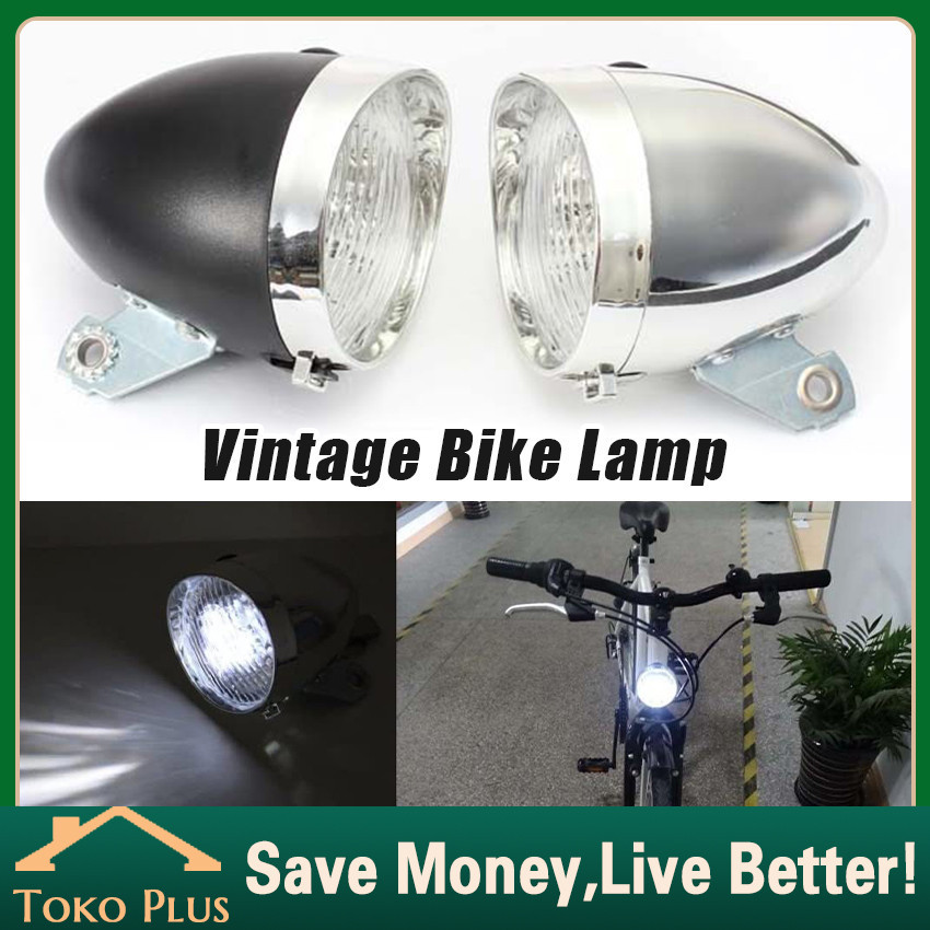 VIVE Lampu Depan Sepeda Onthel Ontel Retro Style Lampu Led Sepeda Depan Classic Klasik Dynamo