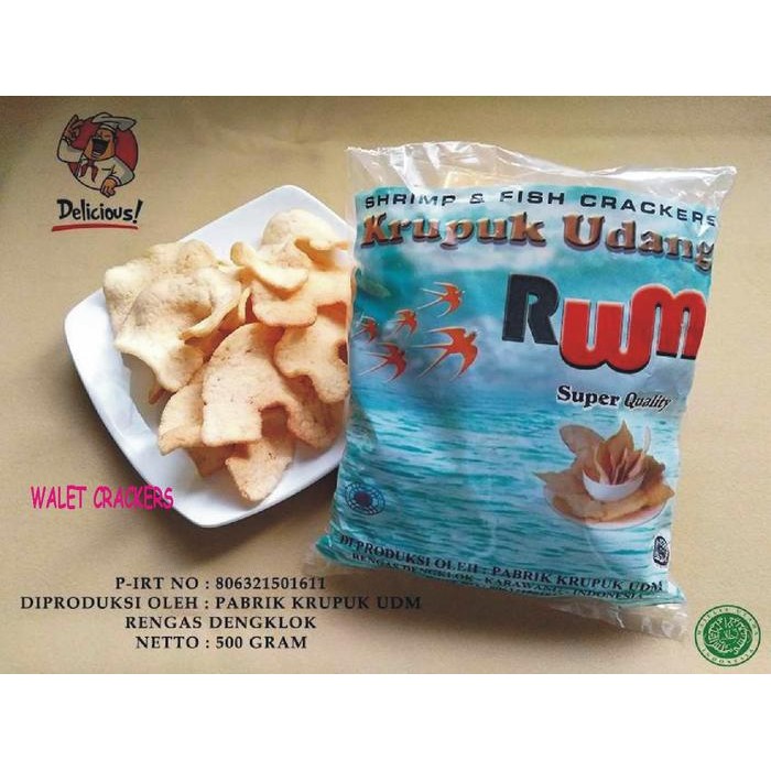 

Kerupuk Krupuk asli Udang RWM Khas Rengasdengklok-Karawang 500gram